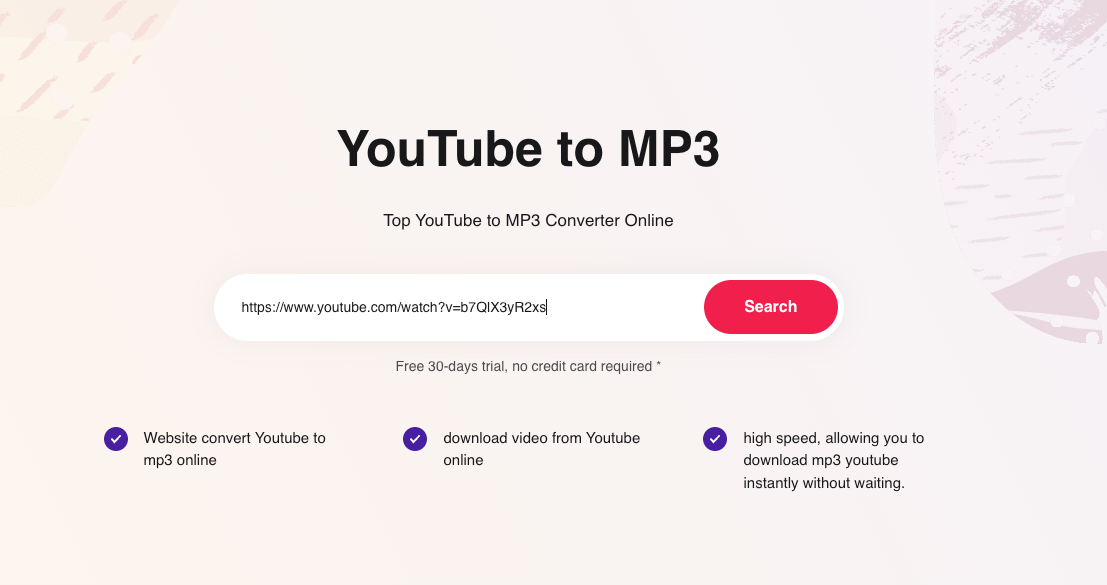 Screenshot of y2mate's YouTube to mp4 interface